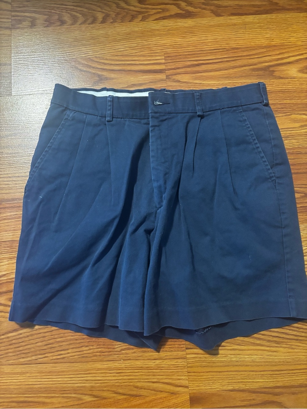 Men's Flat Front Navy Shorts